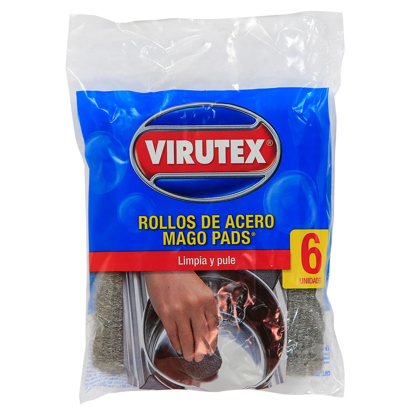 Rollos De Acero Mago Pads X 6 Unidades Marca Virutex