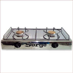 Surge 品牌雙頭不銹鋼桌上型爐灶(無蓋)