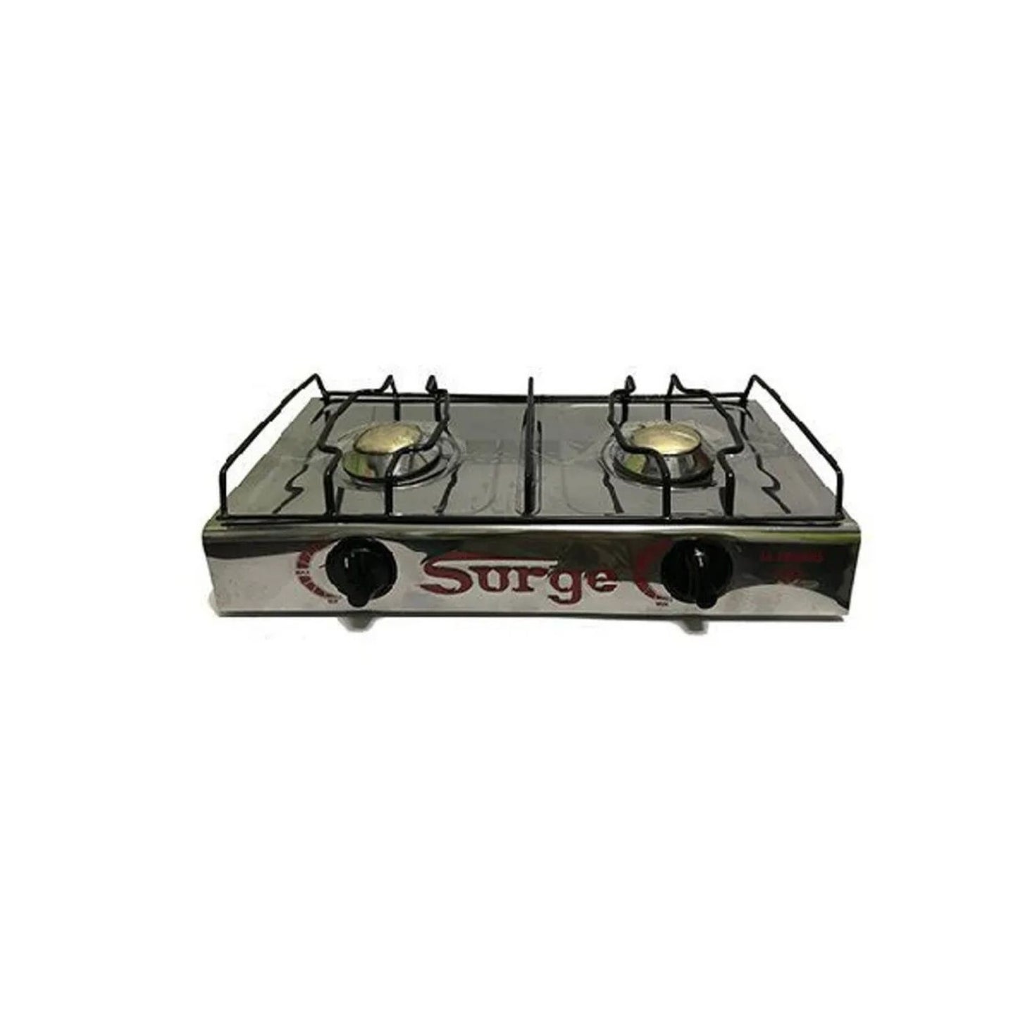 Cocina de mesa 2 hornillas de acero inoxidable sin tapa marca Surge