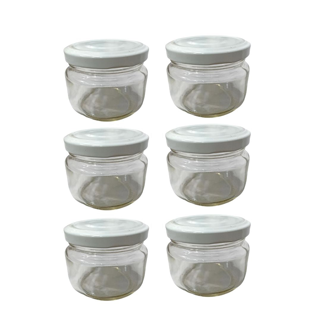 Frasco de vidrio 120 ml tapa rosca x 6 unidades