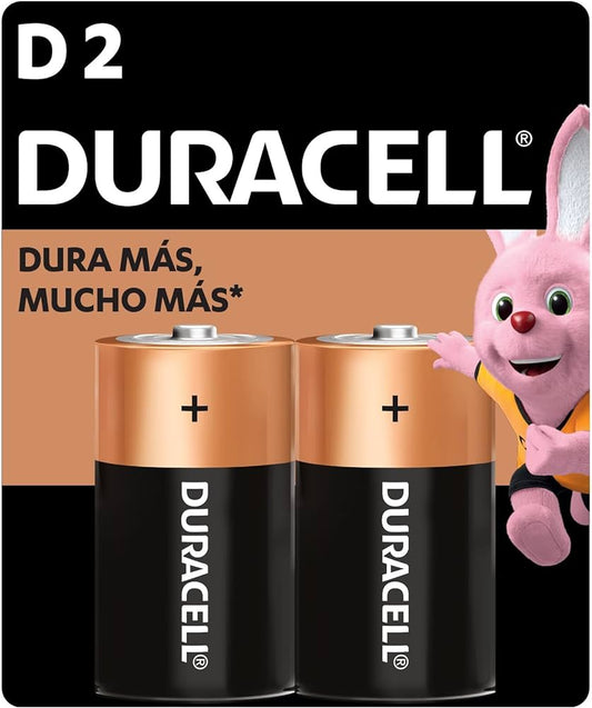 Pila D Alcalina Duracell X 2 Unidades