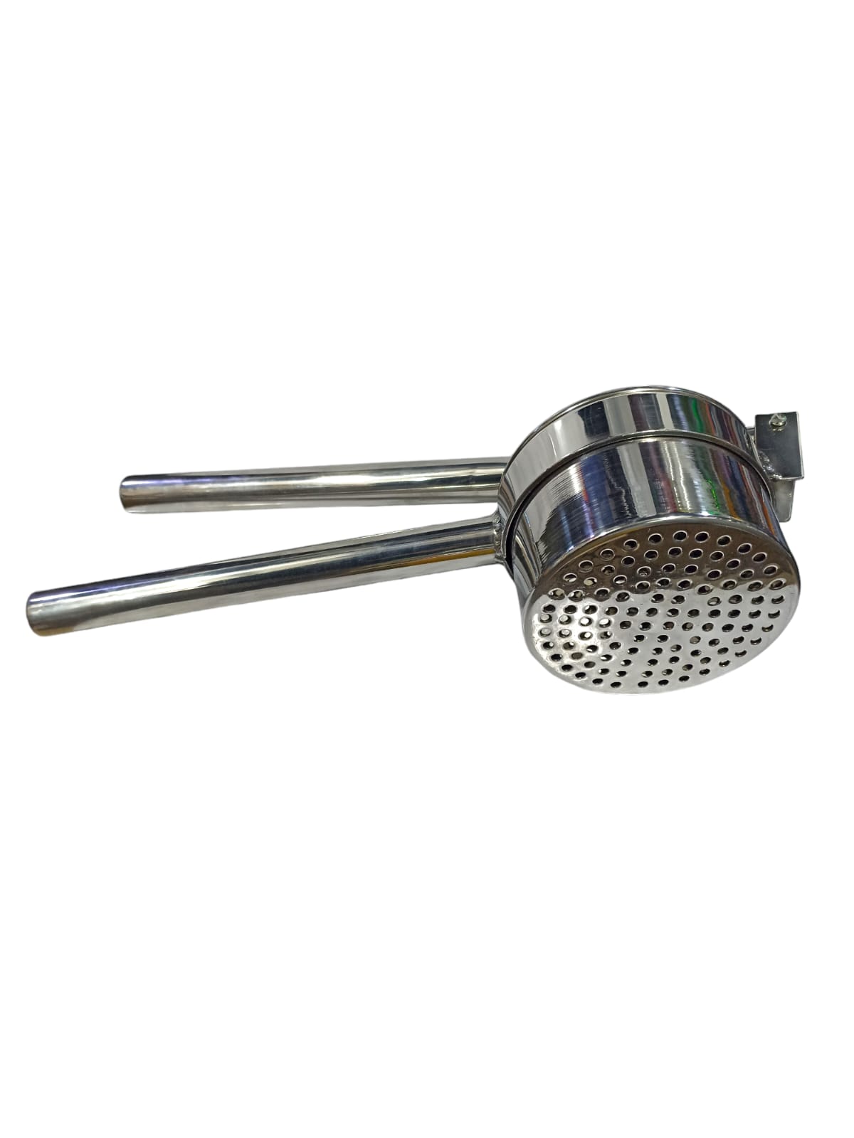 Prensapapas industrial mediano de acero inoxidable genérico