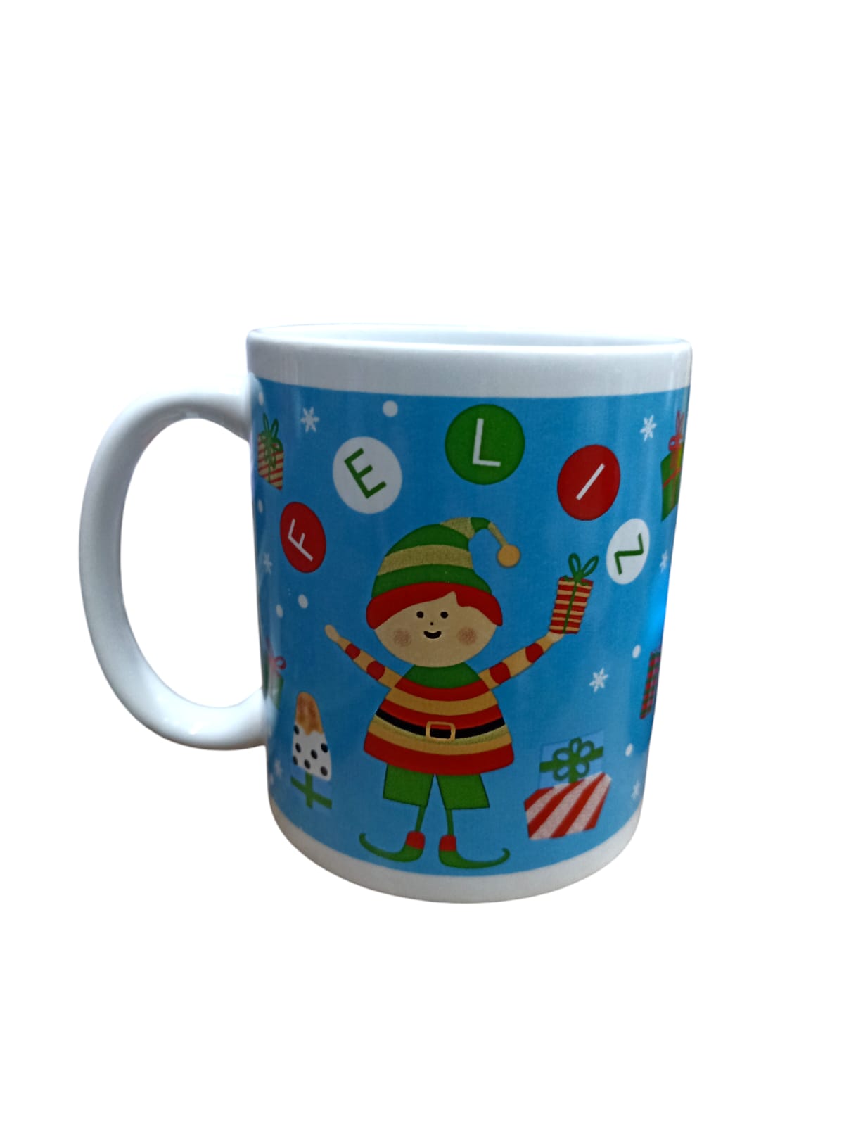 Taza Navideña Celeste
