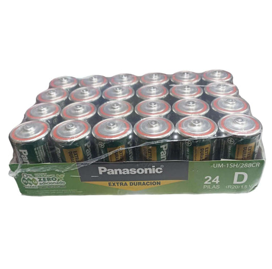 Caja de pilas D Panasonic 24 Unidades