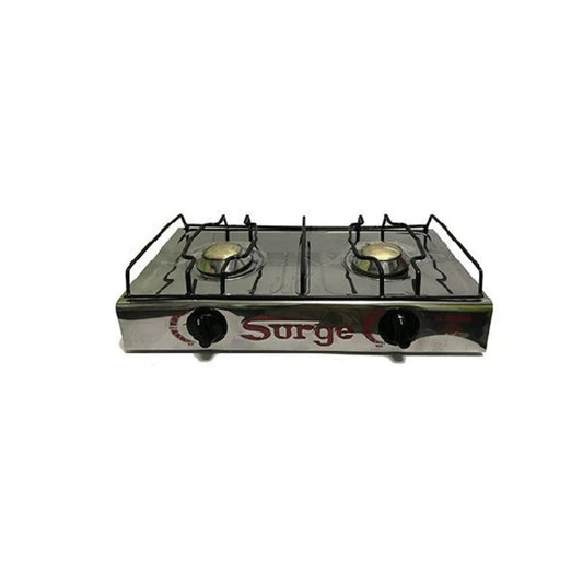 Cocina de mesa 2 hornillas de acero inoxidable sin tapa marca Surge
