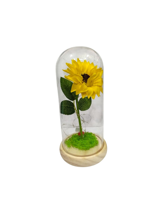 Girasol en cúpula con luces LED