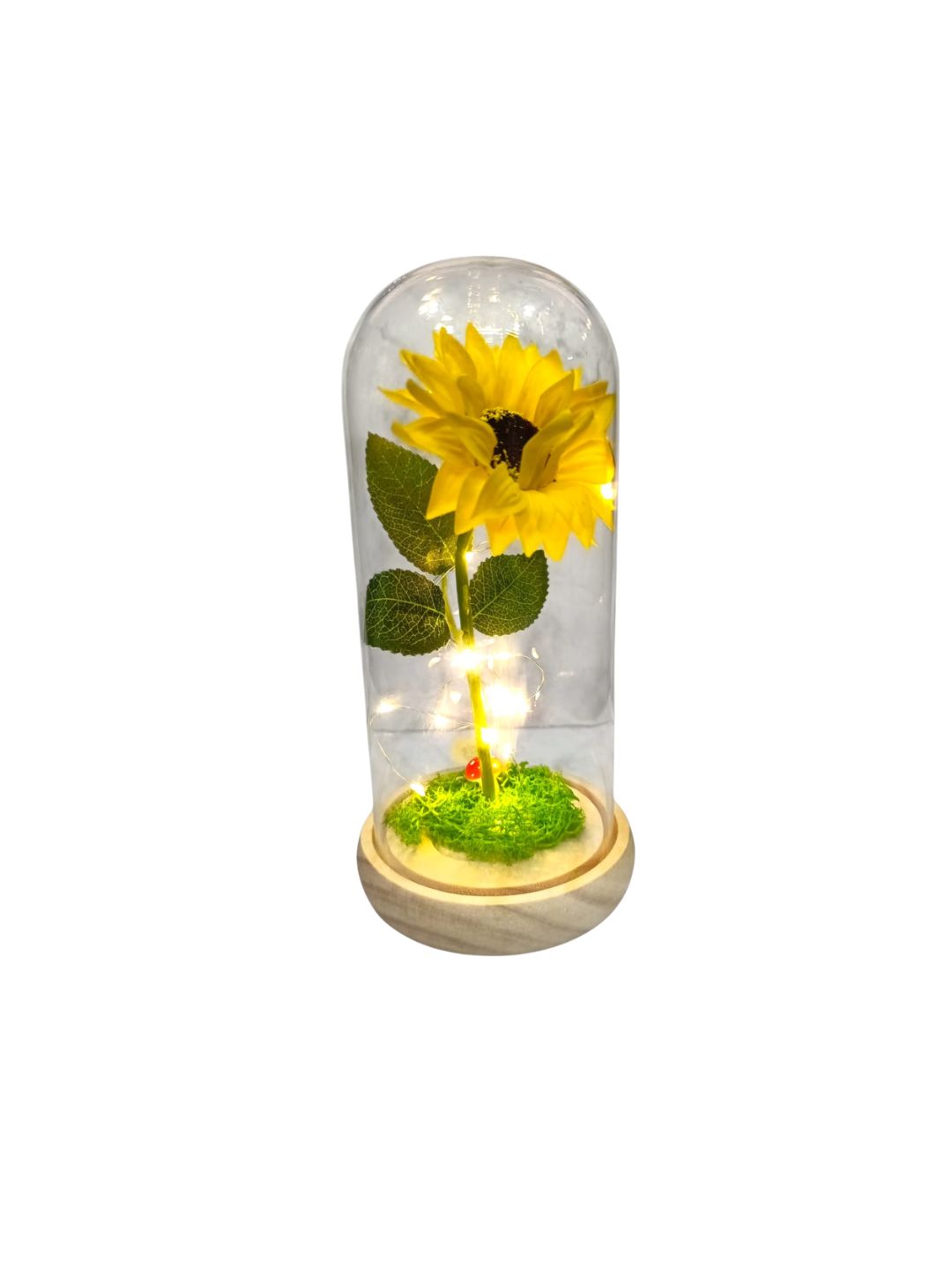 Girasol en cúpula con luces LED