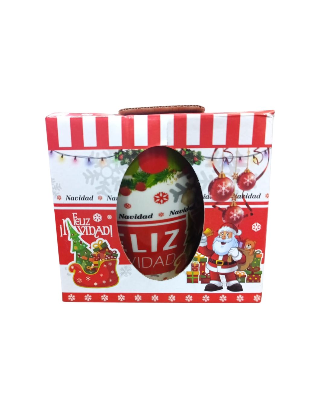 Jarro Feliz navidad rojo y blanco