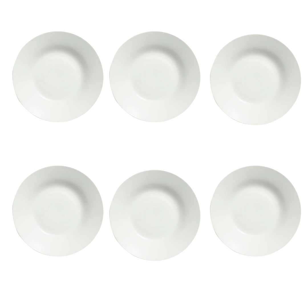 Plato parrillero tendido blanco #10.5 de loza x 6 unidades