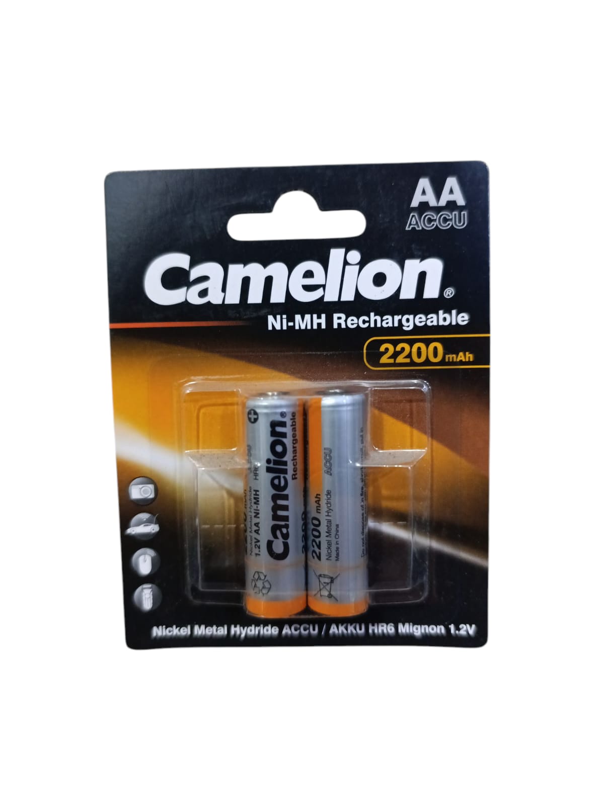 Pila AA recargable marca Camelion x 2 unidades