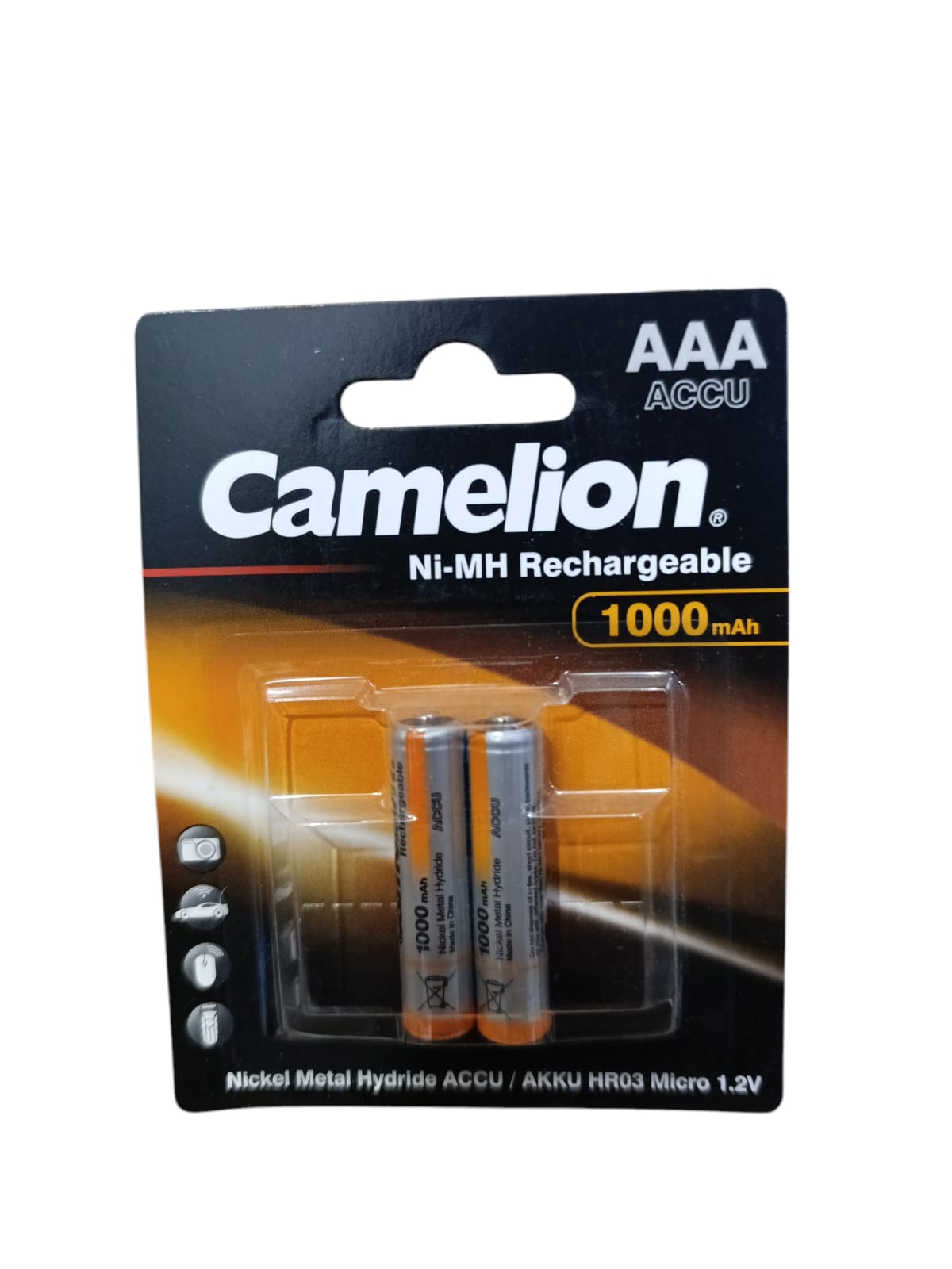 Camelion brand rechargeable AAA battery x 2 units