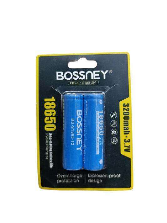 Pila recargable Bossney 18650 3.7v x 2 unidades