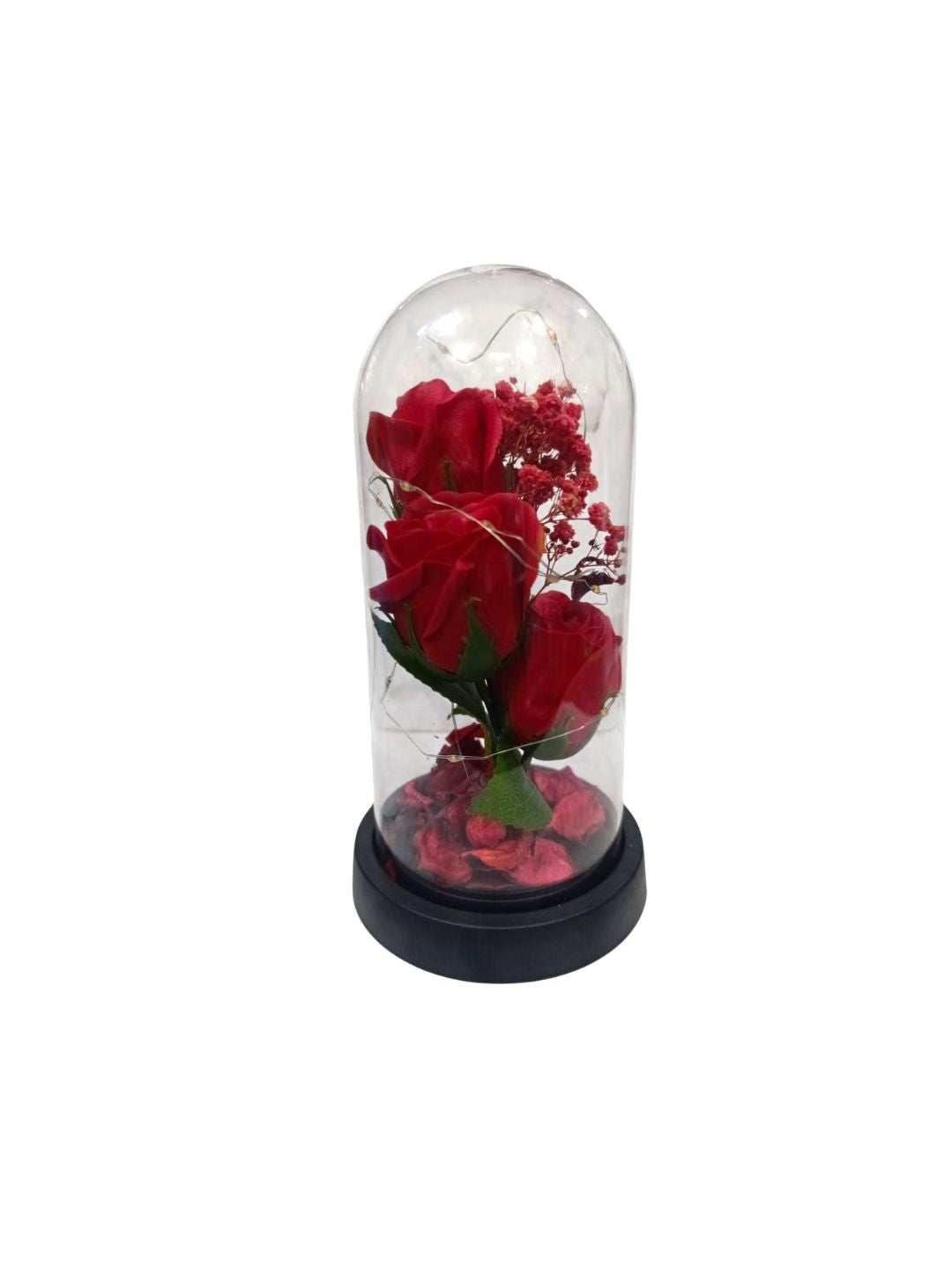 Rosas en cúpula con luces LED