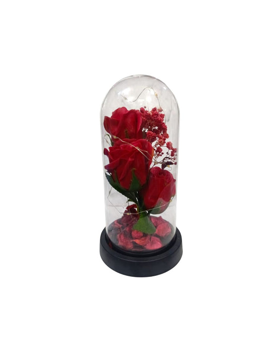 Rosas en cúpula con luces LED
