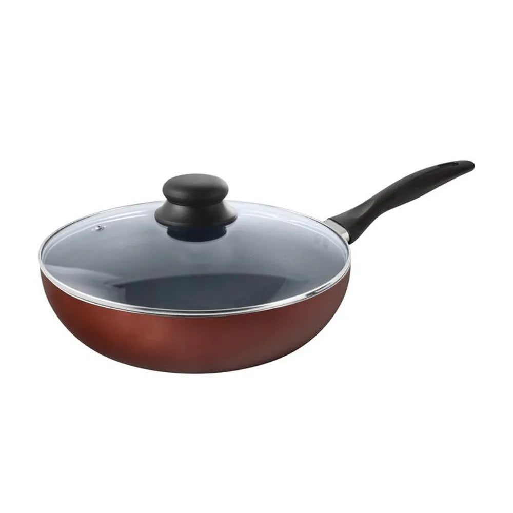 Sartén wok 24 cm antiadherente con tapa marca ilko