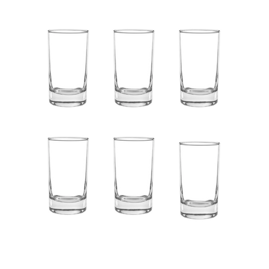 Vaso de vidrio 252 ml marca Cristar x 6 unidades