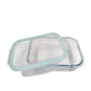 Taper rectangular de vidrio 1050 ml con tapa hermética filo verde