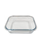 Taper rectangular de vidrio 1050 ml con tapa hermética filo verde