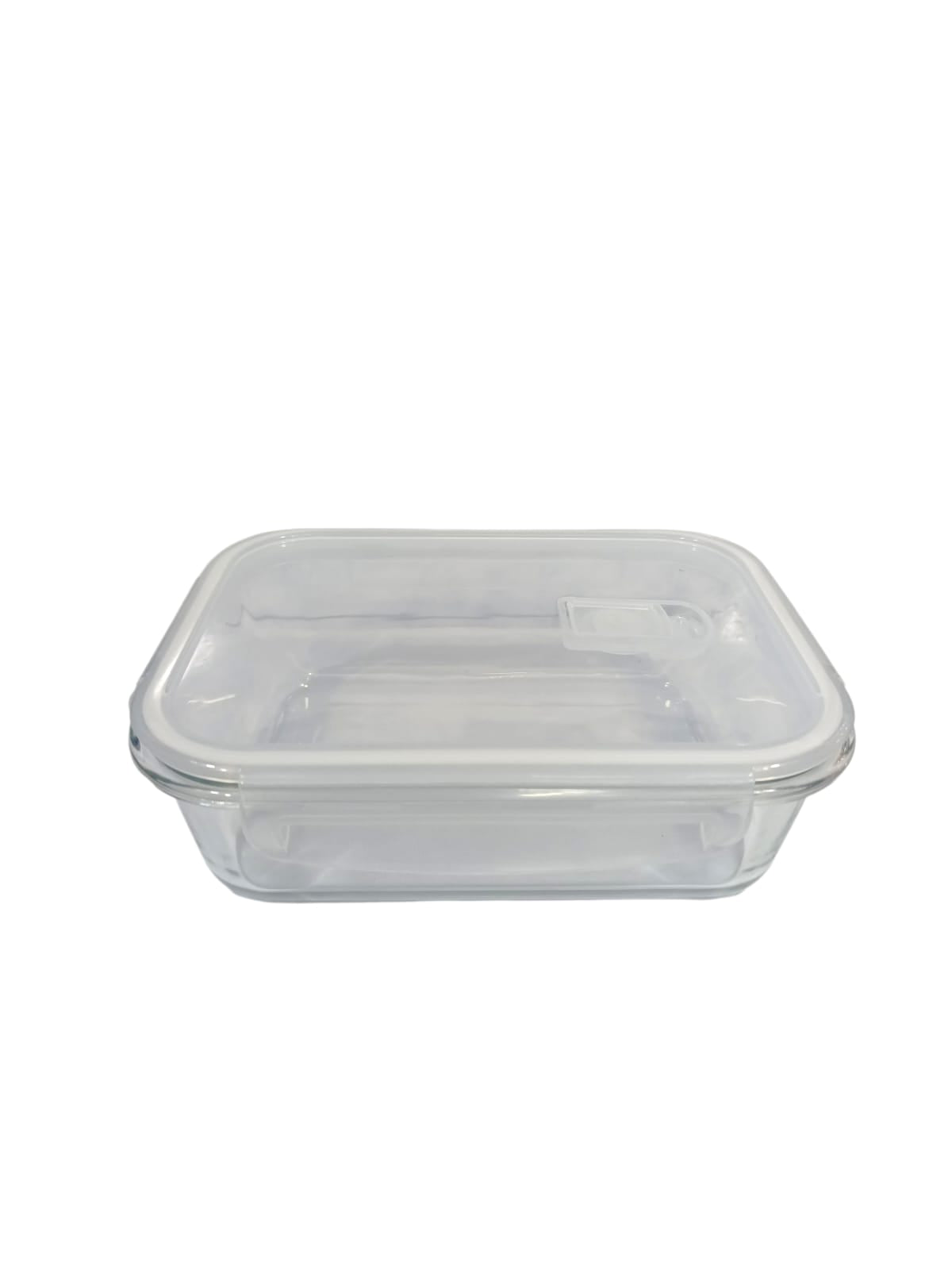 Taper rectangular de vidrio 1040 ml con tapa hermética