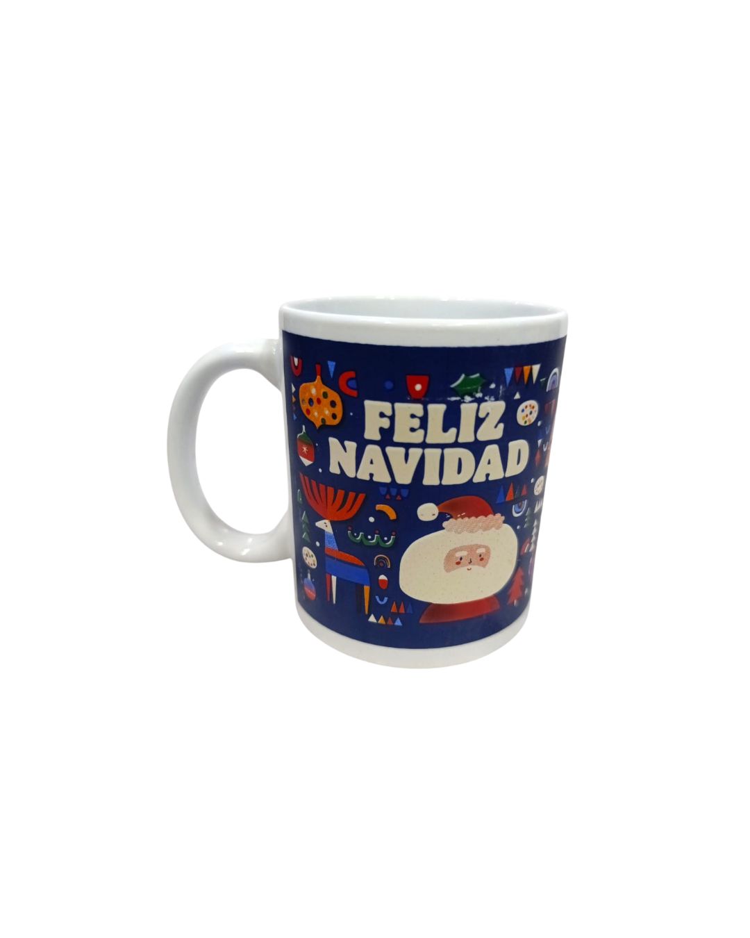 Taza navideña azul