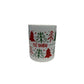 Taza navideña blanca