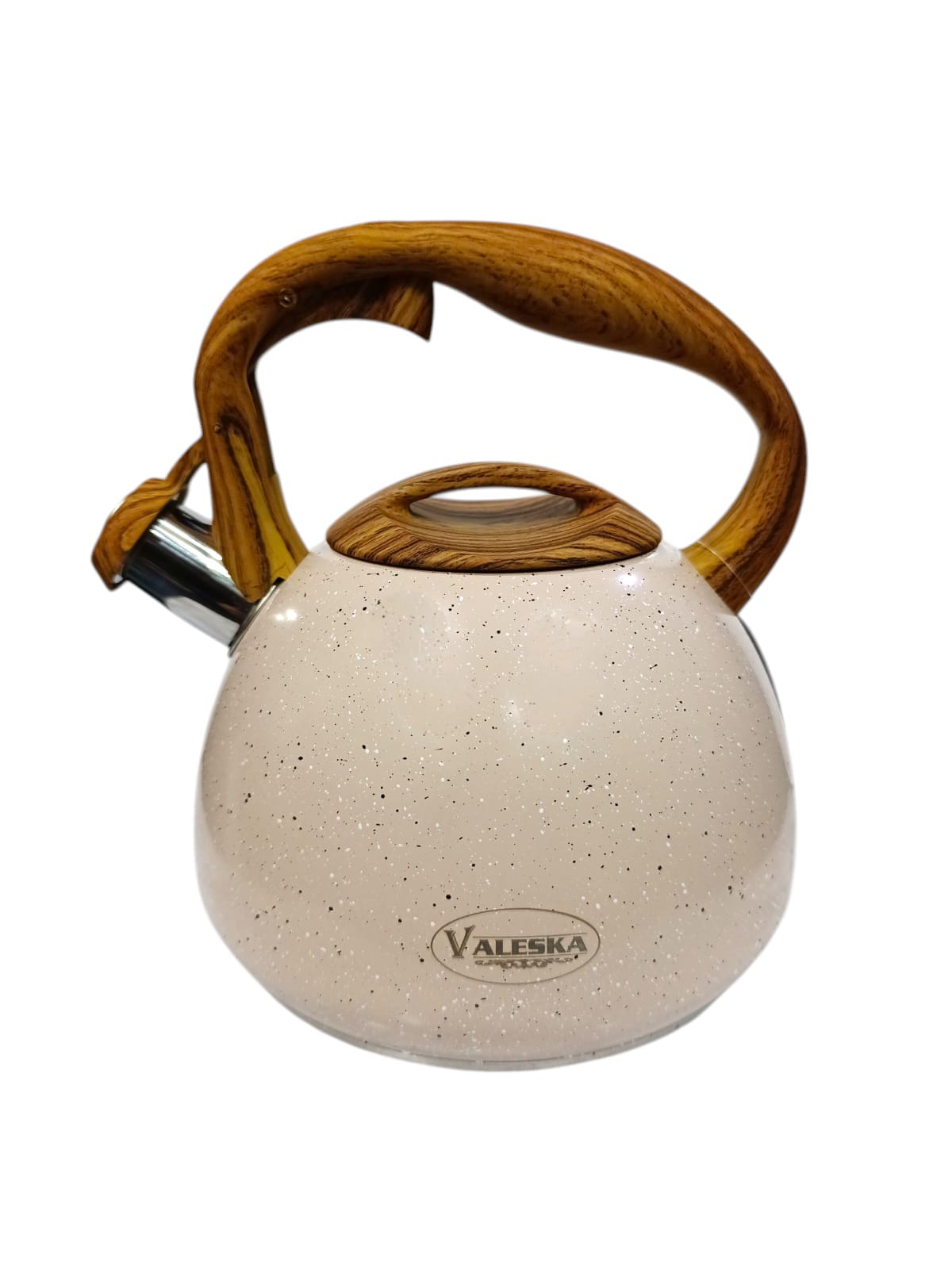 Tetera con recubrimiento de roca volcánica crema 3 L marca Valeska