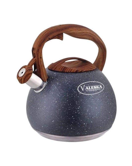 Tetera 5 L con recubrimiento de roca volcánica negro marca Valeska