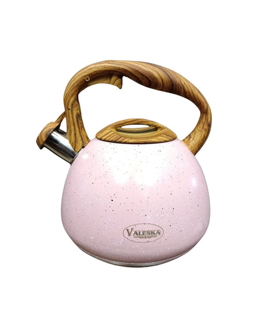 Tetera 3 L con recubrimiento de roca volcánica rosado marca Valeska