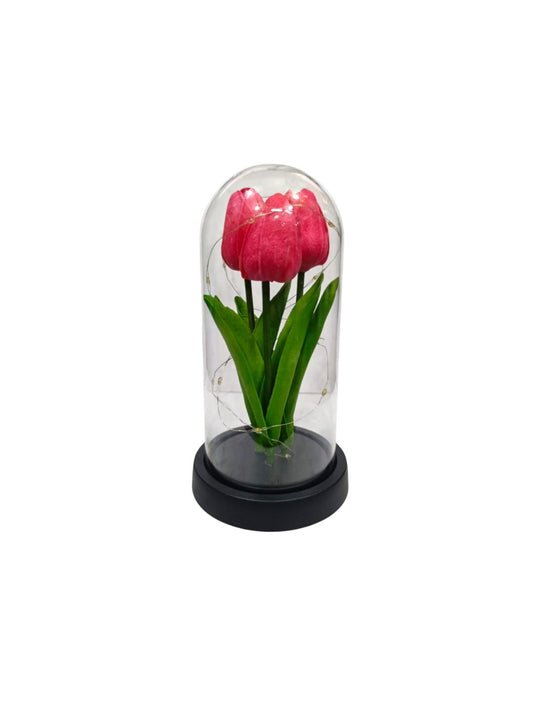 Tulipanes en cúpula con luces LED