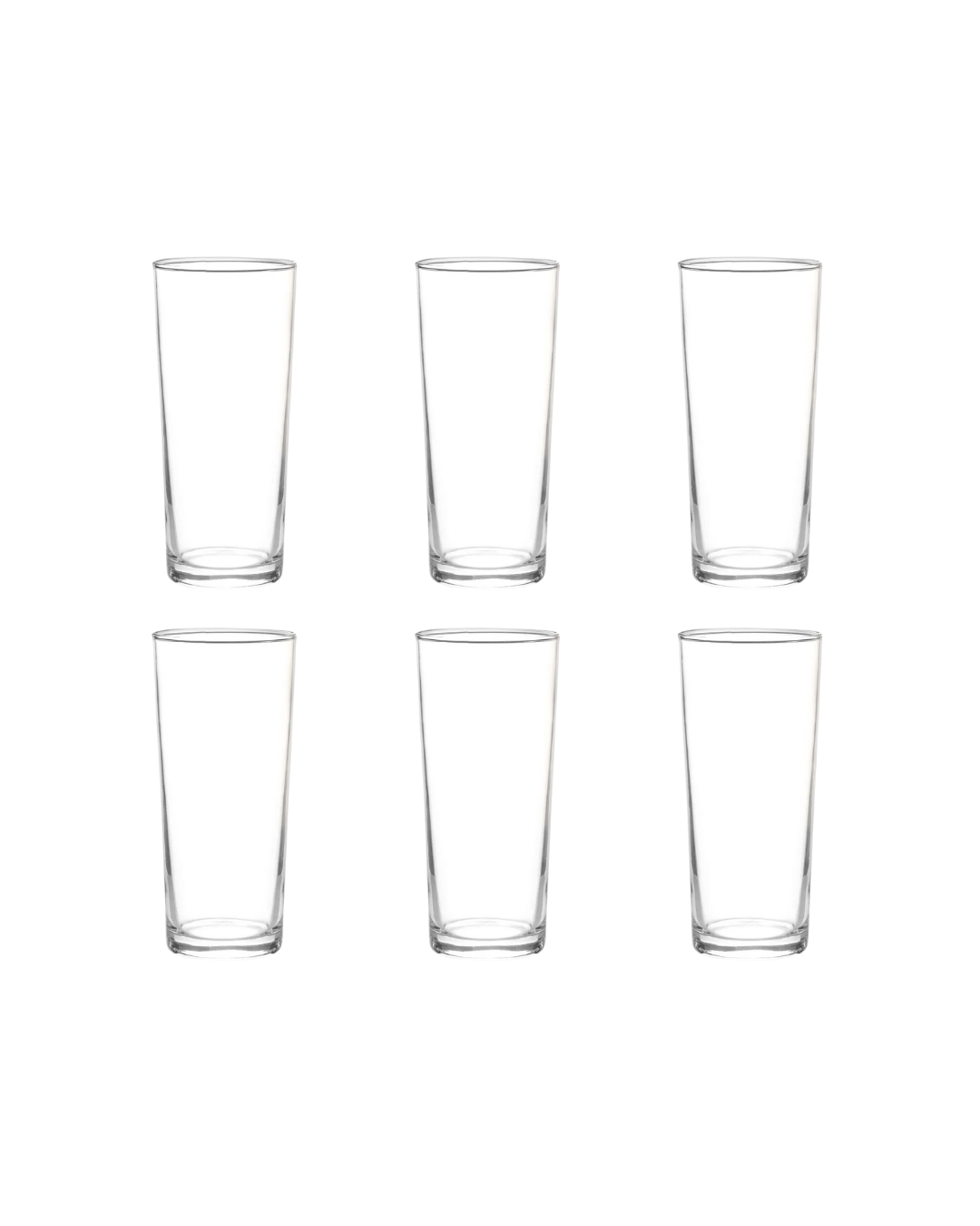 Vaso de vidrio 334 ml marca Cristar x 6 unidades