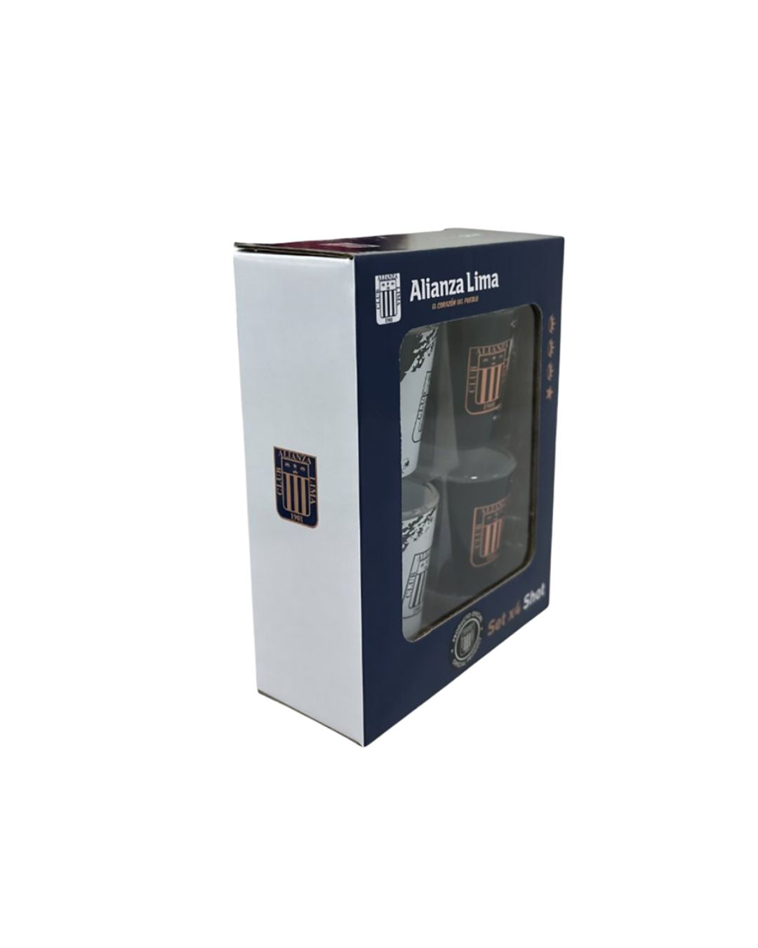 Set x 4 vasos shot 35 ml Alianza Lima