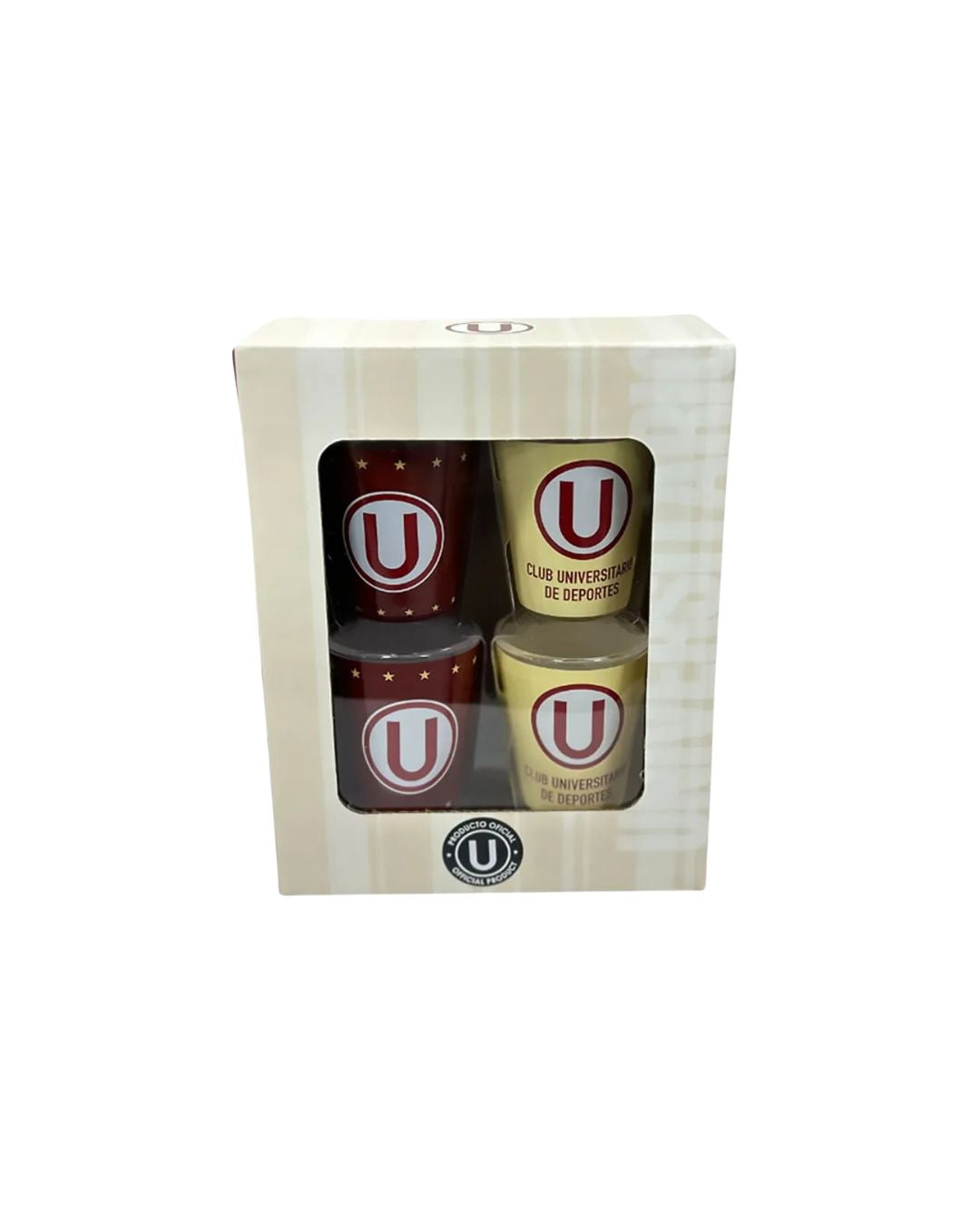 Set x 4 vasos shot 35 ml Universitario
