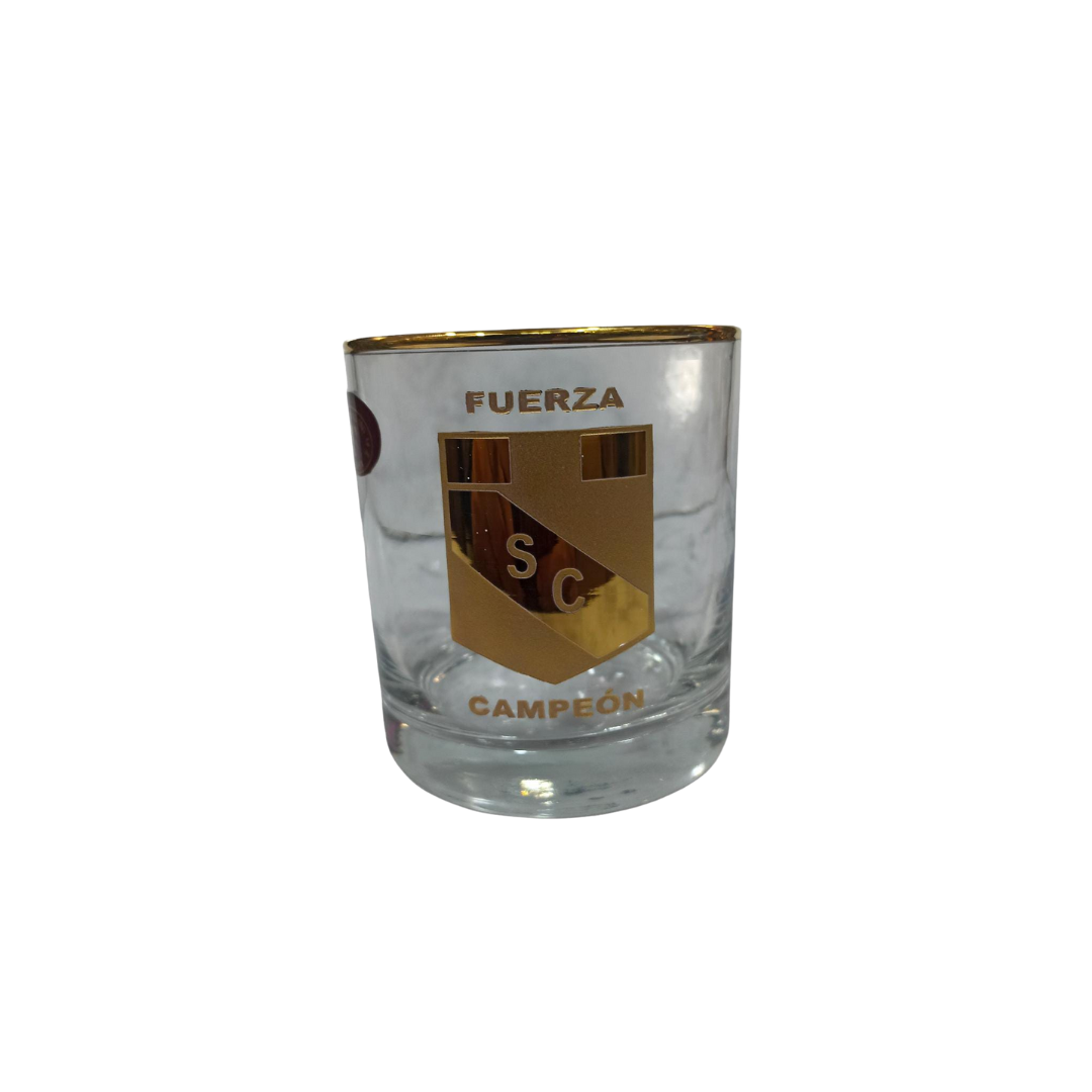 Sporting Cristal 金色浮雕威士忌酒杯