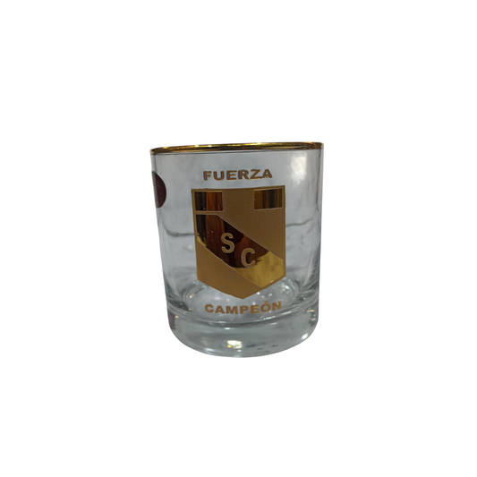 Sporting Cristal 金色浮雕威士忌酒杯